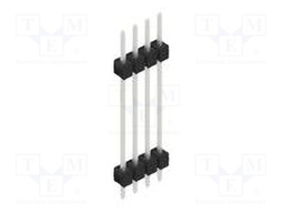 Connector: pin strips; pin header; male; PIN: 4; 2.54mm; THT; 1x4