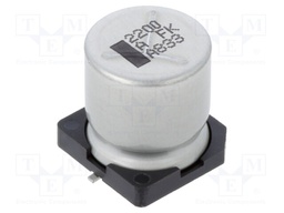 Capacitor: electrolytic; low impedance; SMD; 2200uF; 10VDC; ±20%