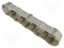 Enclosure: junction box; X: 356mm; Y: 45mm; plaster embedded; grey