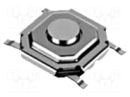 Microswitch TACT; SPST-NO; Pos: 2; 0.05A/12VDC; SMT; none; 1.57N