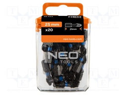 Kit: screwdriver bits; Pozidriv®; 25mm; PZ2; impact; 20pcs.