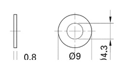 Accessories: washer; Thread: M4
