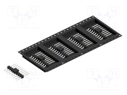 Connector: pin strips; pin header; male; PIN: 9; 2.54mm; SMT; 1x9