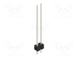 Connector: pin strips; pin header; male; PIN: 2; 2.54mm; THT; 1x2