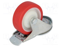 Transport wheel; Ø: 100mm; W: 30mm; H: 128mm; torsional with lock