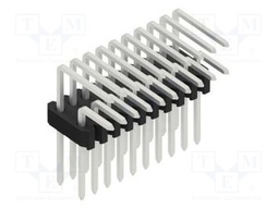 Connector: pin strips; pin header; male; PIN: 20; 1.27mm; THT; 2x10