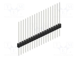 Connector: pin strips; pin header; male; PIN: 19; 1.27mm; THT; 1x19