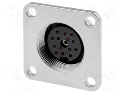 Connector: M16; female; flange (4 holes),for panel mounting