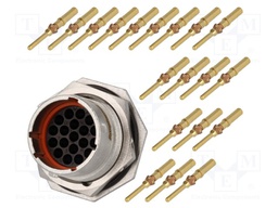 Connector: circular; Series: RT360; socket,plug; male; crimped