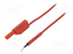 Test lead; PVC; 0.5m; red; 19A; Max contact res: 7mΩ