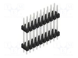 Connector: pin strips; pin header; male; PIN: 20; 2.54mm; THT; 2x10