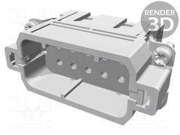 Connector: HAN; male; PIN: 10; 10+PE; size 10A; w/o contacts; 250V