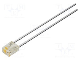 LED; white warm,red; rectangular; 2x3x4mm; bipolar; 750mcd; 100°