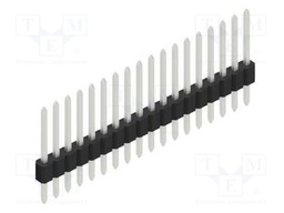 Connector: pin strips; pin header; male; PIN: 18; 1.27mm; THT; 1x18