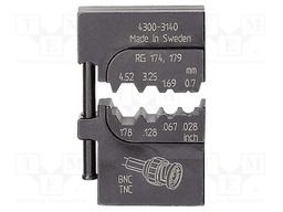 Crimping jaws; BNC connectors,TNC connectors