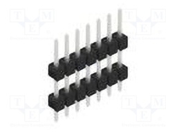 Connector: pin strips; pin header; male; PIN: 7; 2.54mm; THT; 1x7