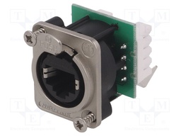Socket; RJ45; etherCON; PIN: 8; Cat: 5e; shielded,with cable clamp