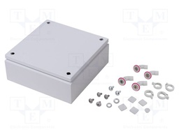 Enclosure: multipurpose; X: 300mm; Y: 300mm; Z: 120mm; KX; light grey