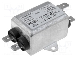 Filter: anti-interference; 250VAC; Cx: 15nF; Cy: 2.2nF; 1mH; 6.5A