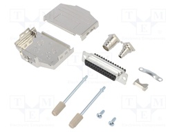 D-Sub; PIN: 25; female; shielded,metalized; straight; for cable