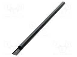 Closed cable trunkings; black; L: 1.1m; W: 50mm; H: 26mm