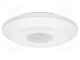 Motion sensor; wall mount; 230VAC; IP20; 8m; Range: 10s÷15min; 360°