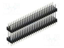 Connector: pin strips; pin header; male; PIN: 54; 1.27mm; THT; 2x27