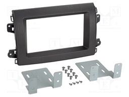 Radio frame; Citroën,Fiat,Opel,Peugeot,Toyota; 2 DIN; black