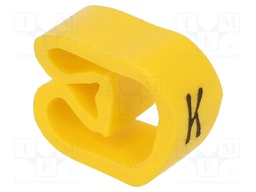 Markers for cables and wires; Label symbol: K; 8÷16mm; PVC; H: 6mm