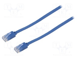 Patch cord; U/UTP; 6; stranded; Cu; PVC; blue; Len: 2m; 32AWG