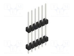 Connector: pin strips; pin header; male; PIN: 6; 2.54mm; THT; 1x6
