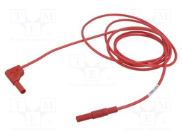 Test lead; 16A; banana plug 4mm,angular banana plug 4mm; Len: 2m