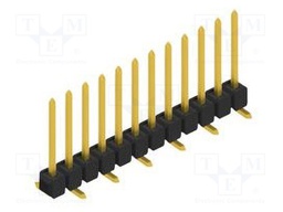 Connector: pin strips; pin header; male; PIN: 12; 2.54mm; SMT; 1x12