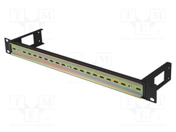 Mounting rail; 1U; black; Standard: 19"