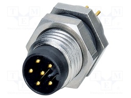 Connector: M8; male; PIN: 6; 2A; 30V; IP67; straight; unshielded