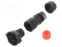 Connector: circular; male; plug; screw terminal; PIN: 5; for cable