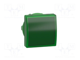 Indicator Lens, Green, Square, 22 mm, Pilot Light Head