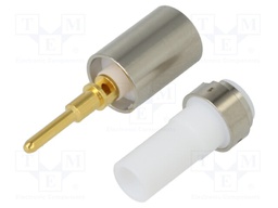 Connector: coaxial; 1S; plug; male; soldering; for cable; 12A; IP50