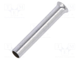 Bootlace ferrule; non-insulated; copper; 0.75mm2; 10mm; tinned