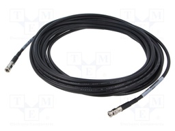 Cable; 9m; Micro BNC male,both sides; shielded; black; straight