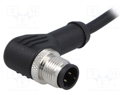 Plug; M12; PIN: 4; male; D code-Ethernet; IP65/IP67; 250V; 4A; cables