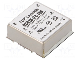 Converter: DC/DC; 15W; Uin: 9÷36V; 15VDC; Iout: 1A; 25.4x9.9x25.4mm