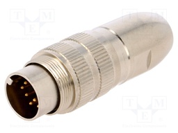 Connector: M16; male; for cable; IP68; plug; soldering; 60V; PIN: 12