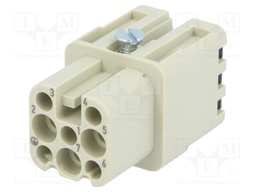 Connector: HAN; female; Quick Lock; PIN: 8; 7+PE; size 3A; 10A; 250V