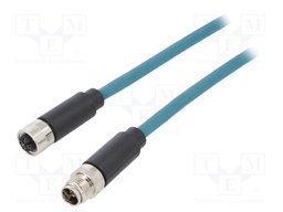 Cable: for sensors/automation; PIN: 8; male; M12 male,M12 female