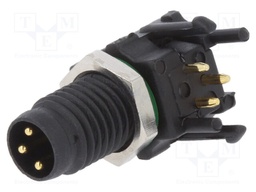 Connector: M8; male; PIN: 3; angled 90°; for panel mounting; socket