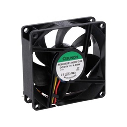 Fan: DC; axial; 24VDC; 80x80x25mm;  47.5dBA; ball bearing