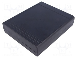 Enclosure: desktop; X: 119mm; Y: 143mm; Z: 27mm; polystyrene; black