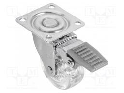 Furniture wheel; Ø: 50mm; with locking