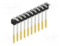 Connector: pin strips; pin header; male; PIN: 10; 2.54mm; THT; 1x10